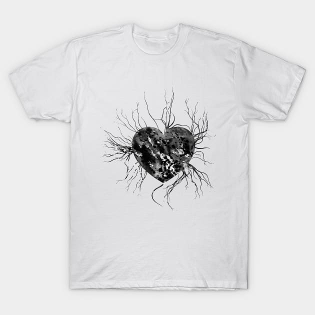 Human Veins With Heart T-Shirt by erzebeth